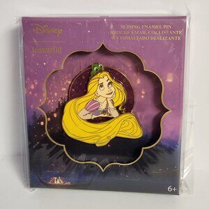 Loungefly Disney Tangled Pin LE 600 Rapunzel Pascal 3" Sliding Enamel Pin New